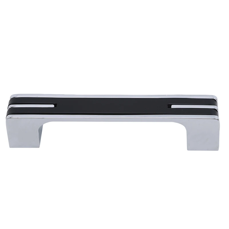 Простой Модер стиль черный Шкаф Ручки цинковый сплав кухонный шкаф ручки для выдвижных ящиков оборудование для обработки мебели - Цвет: black 11cm