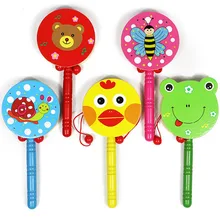 Цветные деревянные часы 10 ударных Набор колокольчиков сирота инструмент Детские Rammelaar Детские Аудио Безопасность звукоизоляция производство