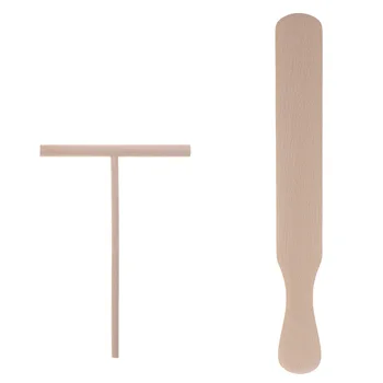 

2pcs Pancake Cooking Utensils Wooden Crepe Spreader And Spatula Tortilla Rake Batter Spreading Tools Cooking Utensils Wooden