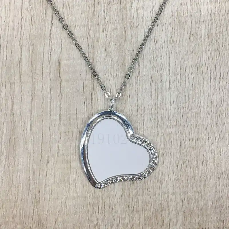 Sublimation BLANK heart necklace