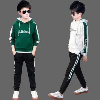 

2019 Autumn Two-piece 6 Boys Sweater Long Sleeve + Pants 3-14 Years Old Primary School Casual Wear Sportswear