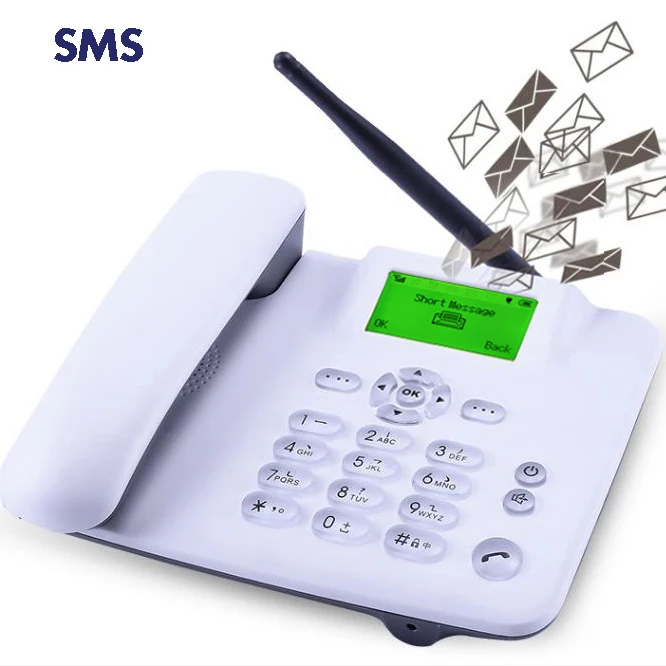 Беспроводной телефон для пожилых людей GSM поддержка SIM карты фиксированный белый