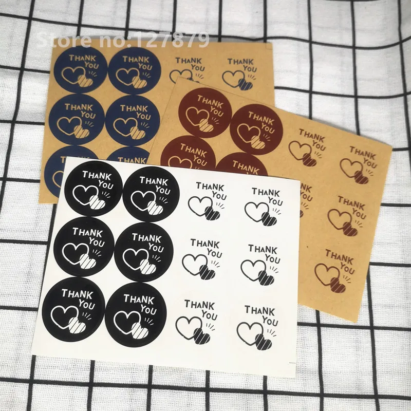 

«Спасибо», наклейки, клейкие этикетки, наклейки «сделай сам» в форме сердца, рождественский подарок, наклейки на свадьбу, вечеринку, диаметр 120 см, шт.