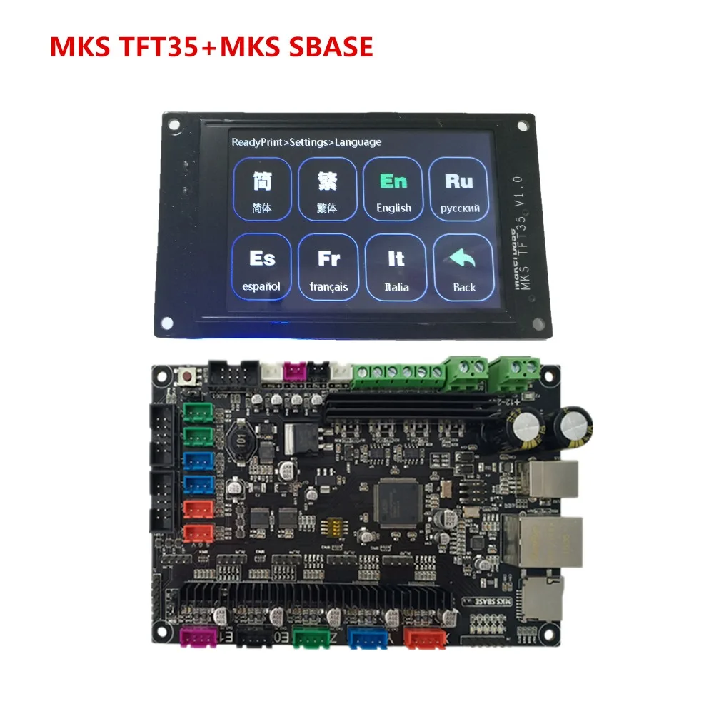 MKS SBASE+ MKS сенсорный экран TFT35+ MKS TFT Wi-Fi+ датчик обнаружения нити TFT 35 дисплей Smoothieware 3D-принтер поставки - Цвет: SBASE-TFT35