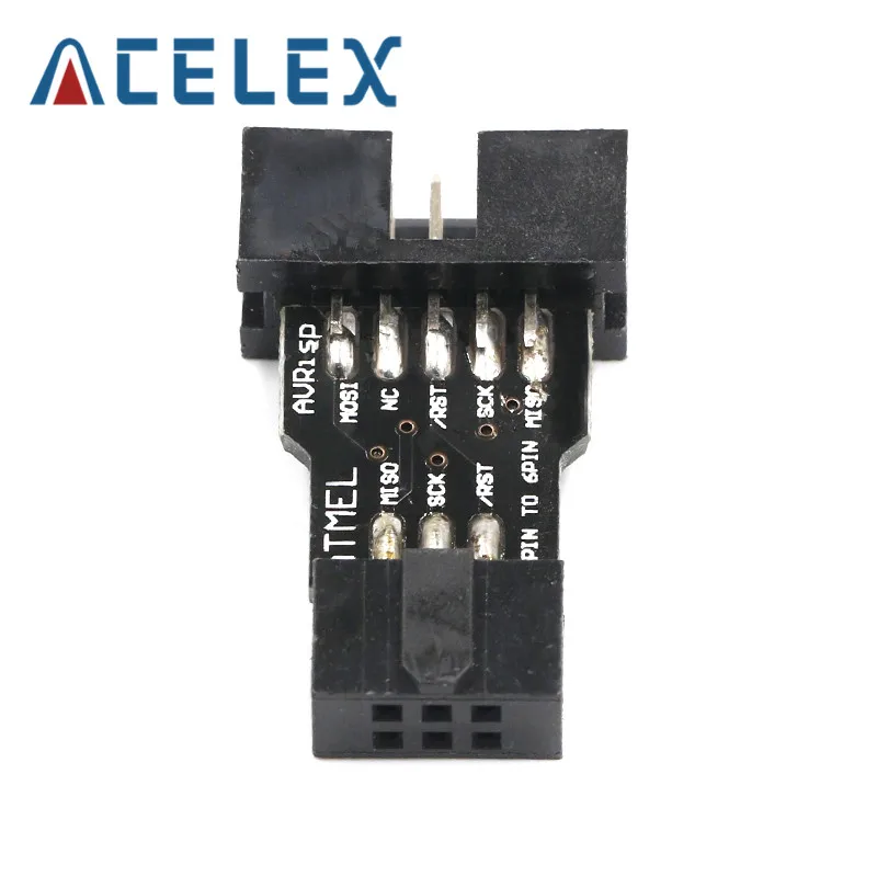 10Pin в 6PiN конвертировать стандартный 10 Pin 6 адаптер плата для ATMEL STK500 AVRISP USBASP ISP