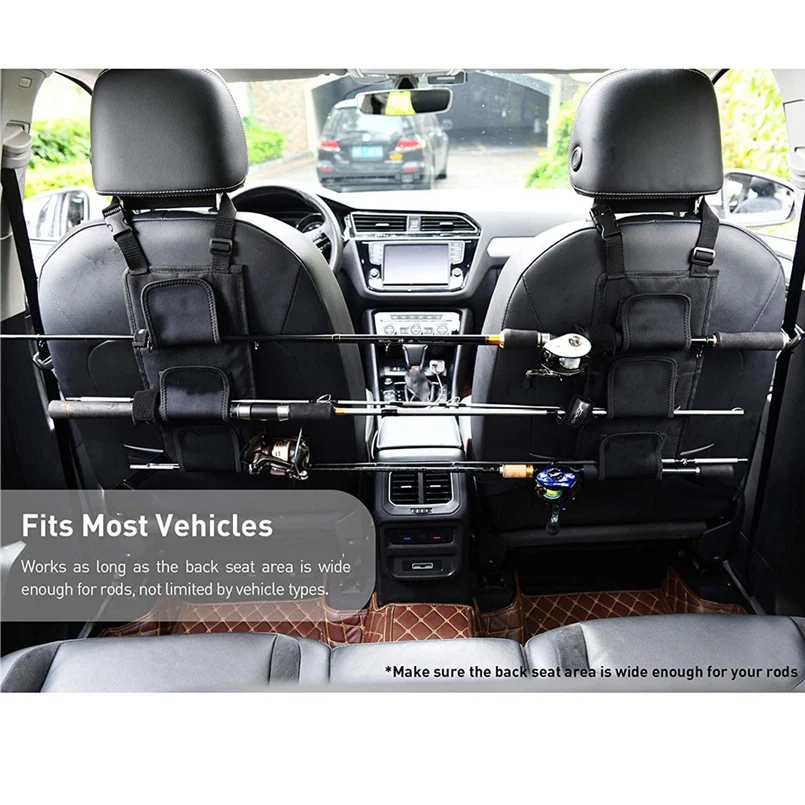 Car seat storage bag fish truss bag car raft frame Velcro straps fixed with vehicle rear seat fixed bag 30O9 (7)