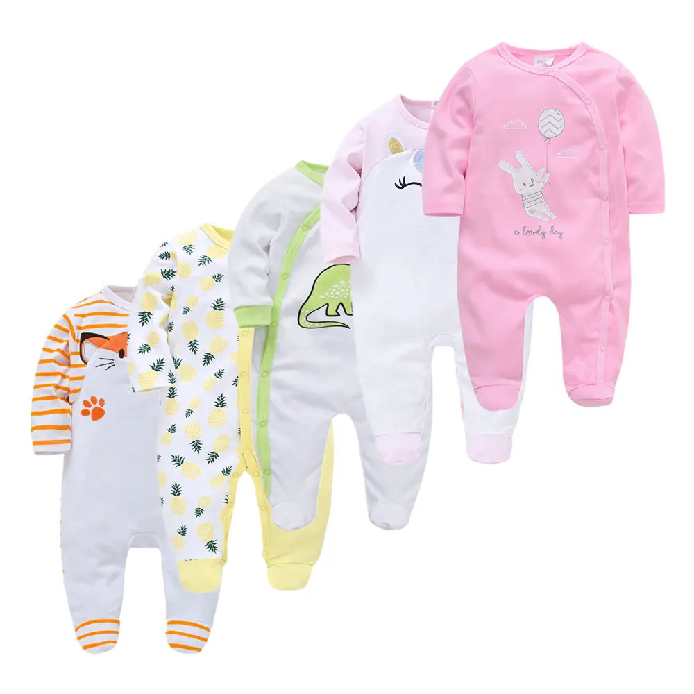 TRAExpress Pijamas De Bebe Cotton Soft 0-12M Baby Sleepwear Kawaii Kids Boy  Girls Pajamas Warm Boys Girls Children Clothes Roupas 2 3 4PCS