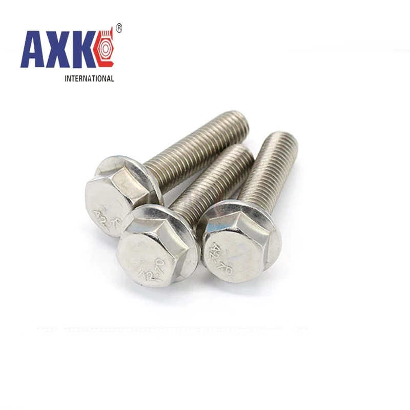 M5 M6 M8 M10 M12 Stainless steel Hexagon Bolts Flange GB5789 Flanged toothed anti-slip screw