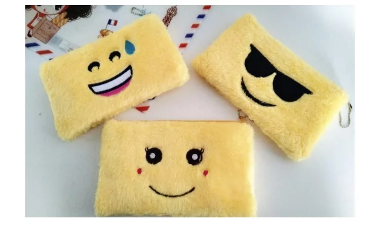 New Style Facial Expression Package Pencil Case Students Learning Stationery Bag Large Capacity Girl'S Cosmetic Bag Children Adu