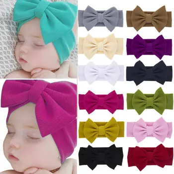 

PUDCOCO Baby Girl Hair Band Big Bow Headband Turban Knot Hair Accessories Head Wrap Headwear
