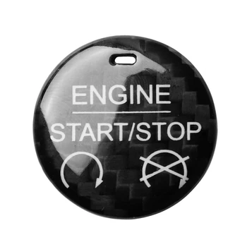

Carbon Fiber Engine Start Stop Button Trim Cover for Ford Mustang 2015-2019 Auto Interior Decoration Accessories