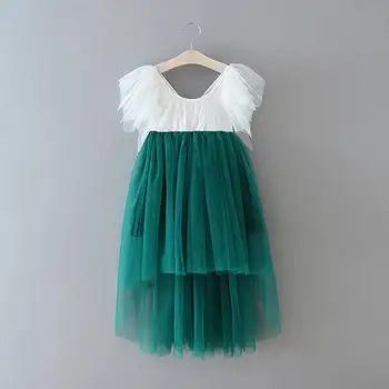 

Backless Lace Baby Dress Kids Girl Ruffle Sleeve Dresses 2020 Infant Princess Cute Tulle Party Dress Children Clothing