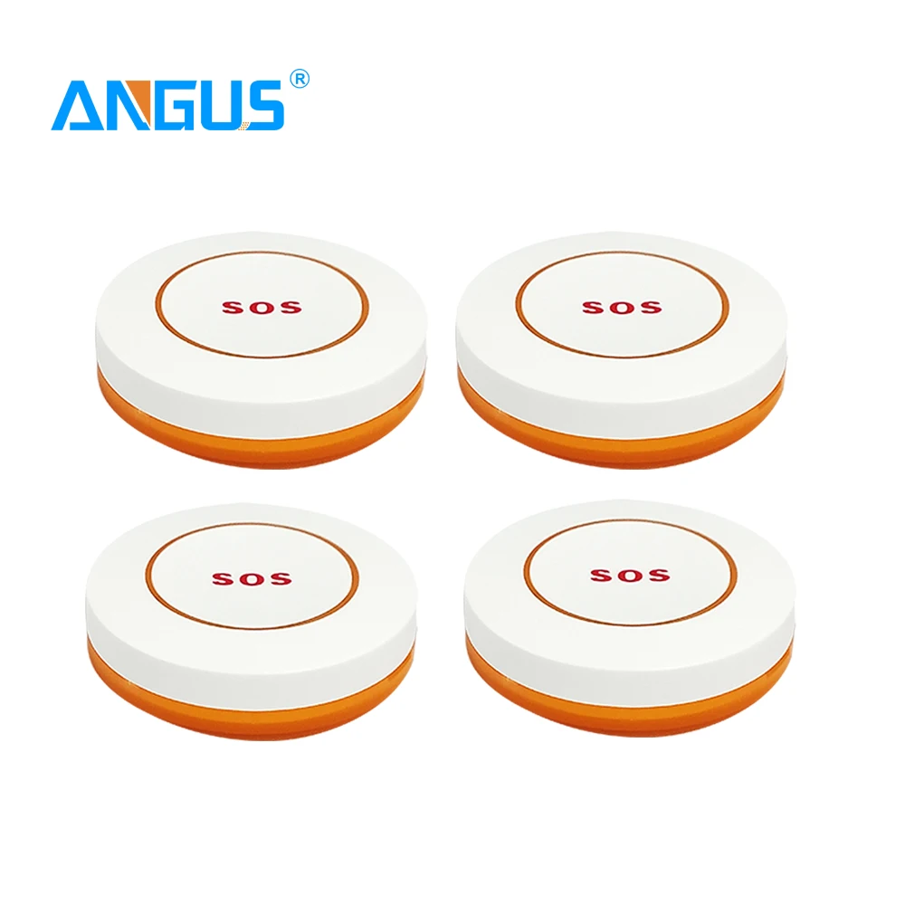 Angus Wireless SOS Button for Emergencies Smart Call For Help Security Panic Emergency Button with 433MHz Home Alarm System