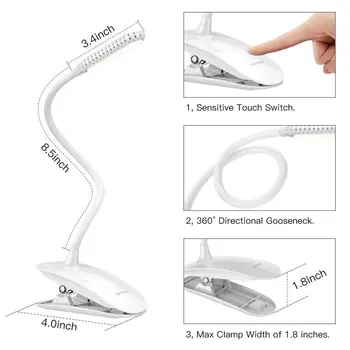 

Ultra-Bright Warm Led Book Light 3 Brightness Eye Care, Usb Rechargeable Headboard Book Lamp For Reading In Bed At Night For Kid