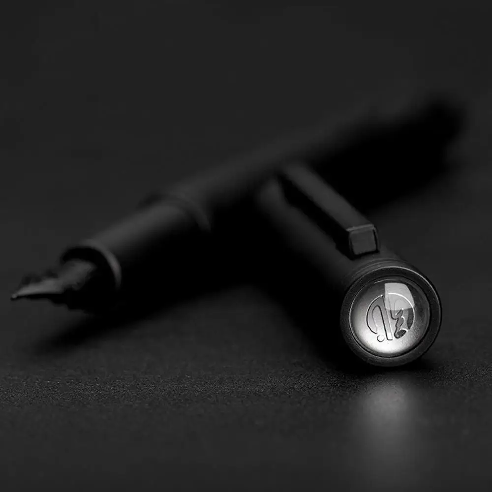 VIVIDCRAFBlack, металлическая авторучка, титановая, черная, EF/F/Бент, для письма, для бизнеса, текстура дерева, перо, подарок, офисная, отличная, Beau Y9J0