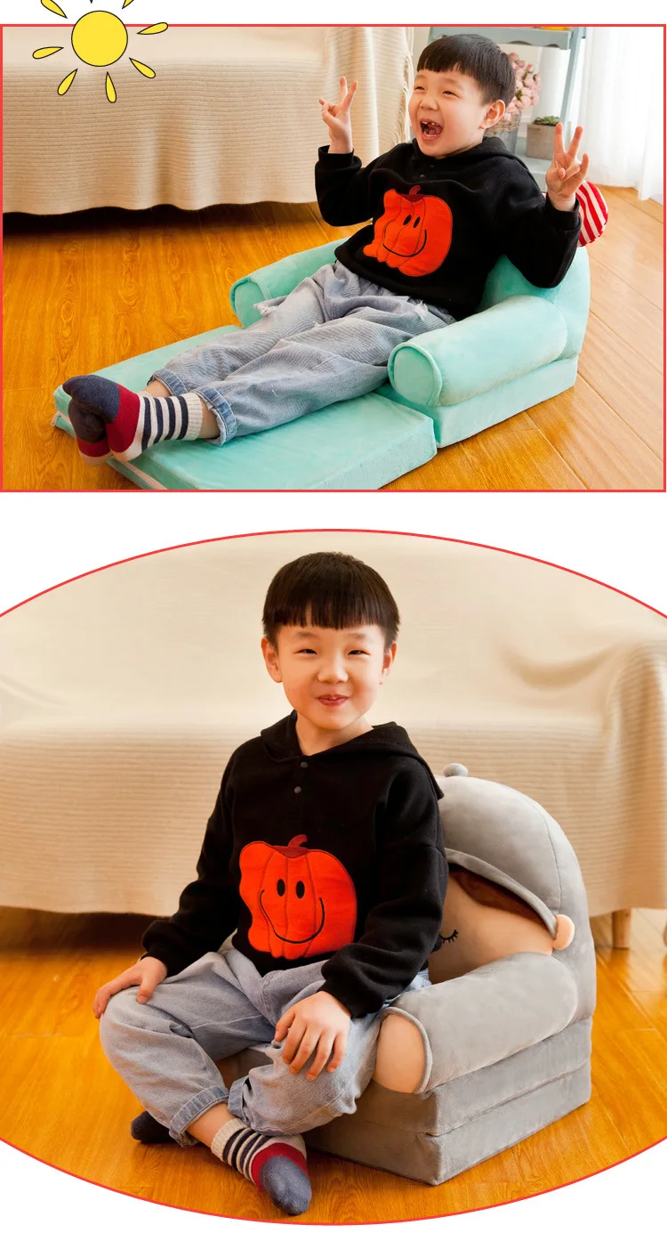 Creative Lazy Kids' Sofa Seat Baby Learn Do Plush Toys Birthday Gift Customizable