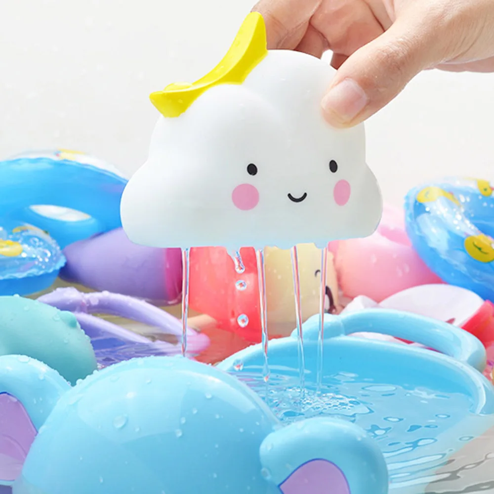 6 шт. сжимающие воды игрушки ПВХ Мультфильм Облако распыления воды звуковые игрушки для детей подарок Горячая Распродажа