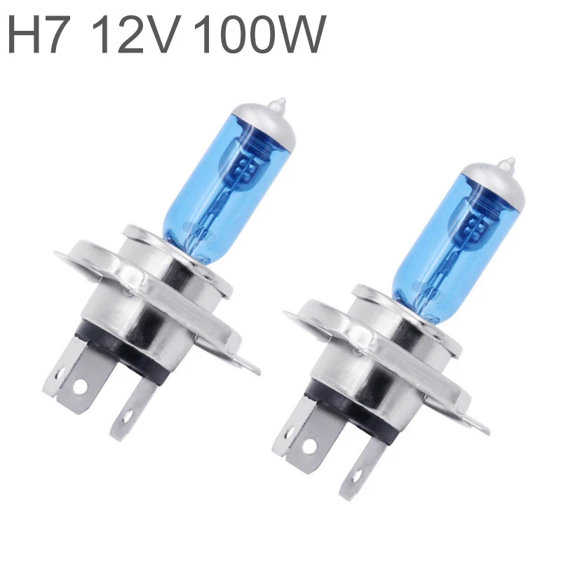 2 Pcs H7 100W 12V Fog Bulb Super Bright headlight White Light Car Head Lamp Styling Low Beam High | Автомобили и мотоциклы