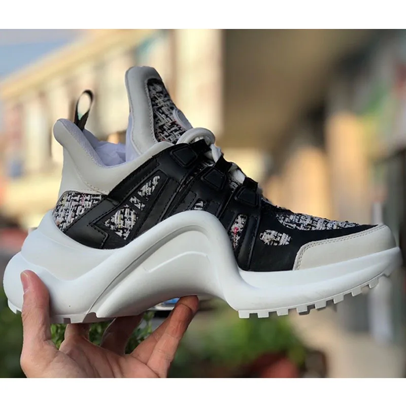 Men's Sneakers Casual Fashion Women Running Shoes Lovers Men Running Shoes Luxury Brand Athletic Walking - Цвет: Черный