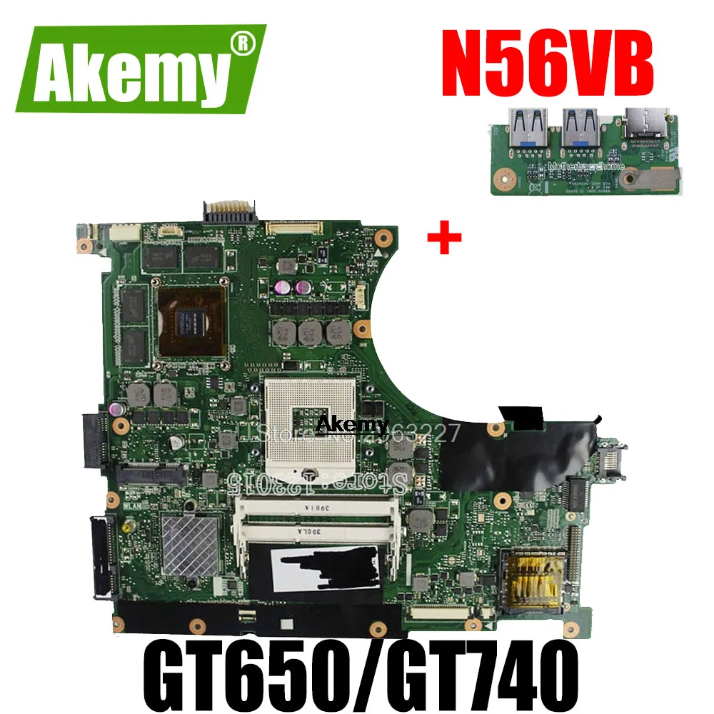 Отправка платы + N56VB материнская плата GT650/GT740 2G для For Asus N56VM N56VJ N56VZ N56V ноутбука