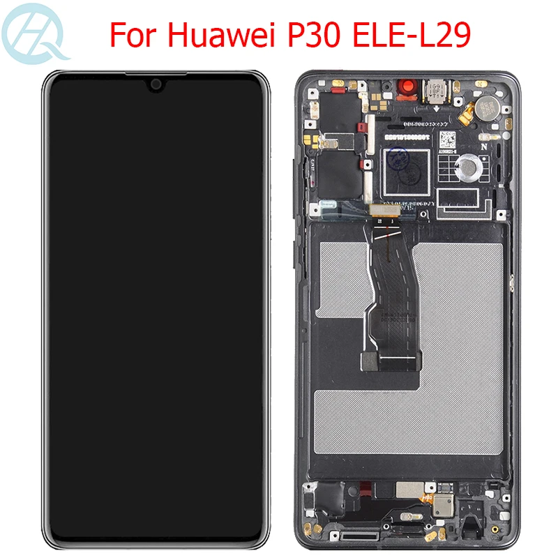 Оригинальный OLED дисплей для Huawei P30 ЖК с рамкой сенсорный экран 6 1 дюйма зеркальный