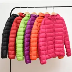 90% White Duck Down Jacket for Women Autumn Winter Warm Coat Lady Ultralight Duck Hooded Down Jackets Female Windproof Parkas