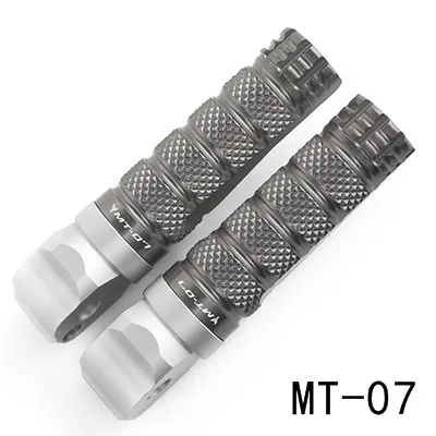 1 пара ЧПУ Алюминий мотоциклетные Задние подножки для ног ножная педаль для Yamaha MT07 MT-07 MT 07 MT09 MT-09 MT 09 - Цвет: MT-07 titanium