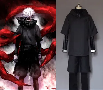 

Anime Tokyo Ghouls Cosplay Costume Cosplay Kaneki Ken Uniform Suit Carnival Party Unisex Performance Clothes Sets Halloween Gift