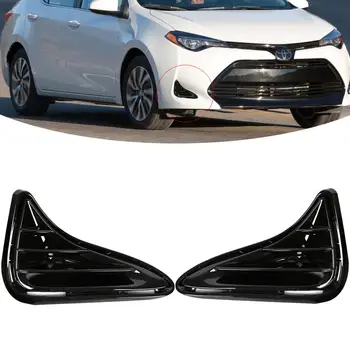 

M&C For Toyota COROLLA LE XLE Eco 2017 2018 2019 Fog Light Bezel Driving Light Cover ABS Glossy Black Fog Lamp Cover