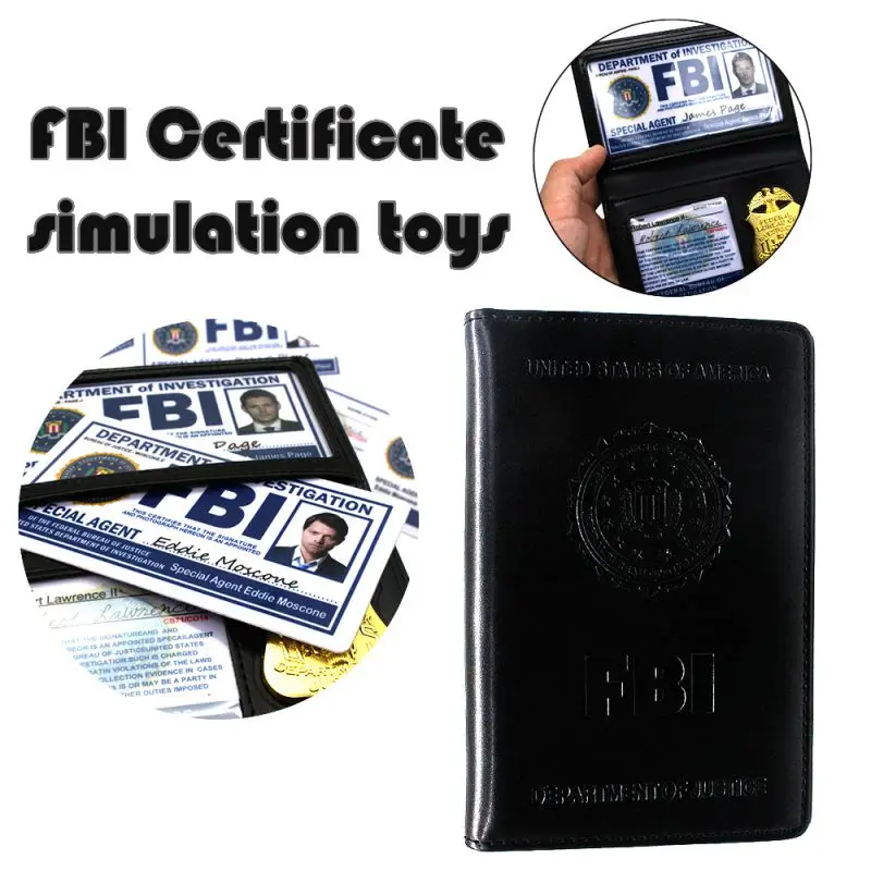 

Halloween Dress up Party Costume FBI/CIA Cosplay Badge ID Card Certificate Accessories for Halloween Masquerade Supplies