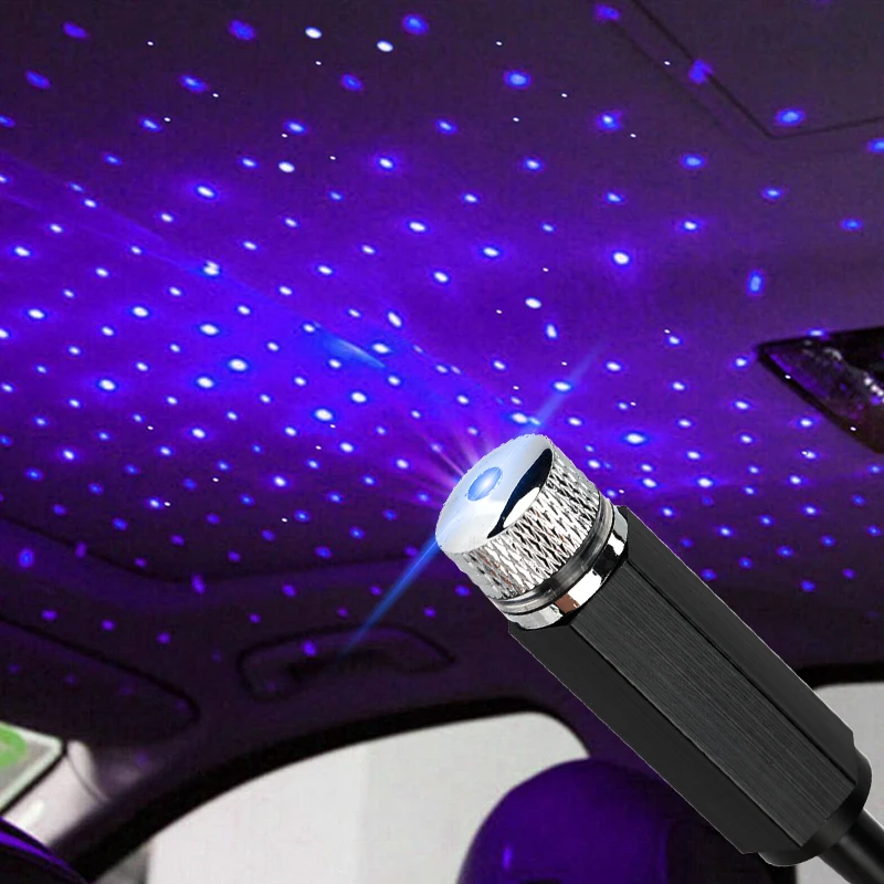 Mini LED Car Roof Star Night Lights Projector Light Interior Ambient Atmosphere Galaxy Lamp Decoration Light USB Plug