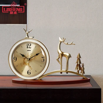 

Free Shipping Affordable Luxury Clock Desktop Large Ornaments Clock for Living Room Desktop Bedroom Creative Clock Quartz Clock