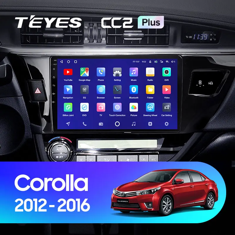 TEYES CC2L и CC2 Plus Штатная магнитола For Тойота Королла 11 E170 E180 Toyota Corolla 2012 2016 Android до 8