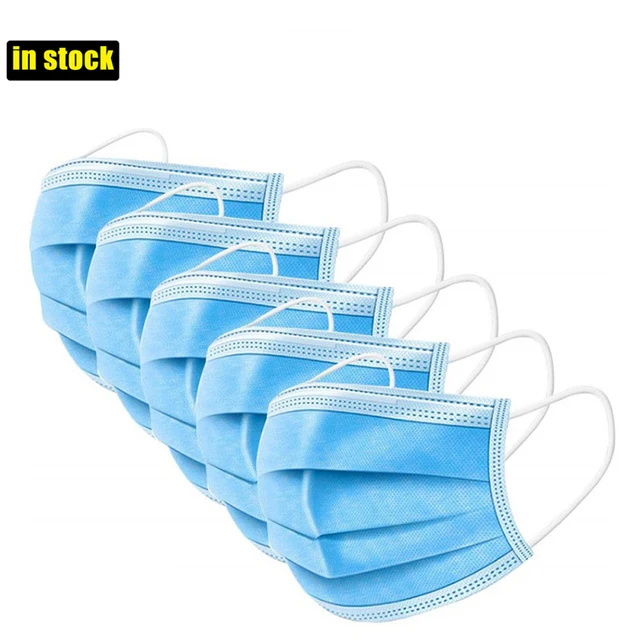 US $35.00  Protection 3 Ply Mouth Mask Disposable Non Woven Face Mask Antivirus Dust