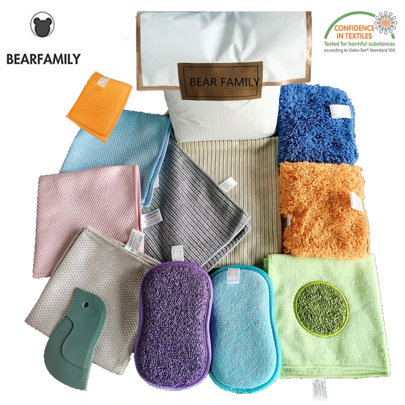 Sponges Glass-Cloth Hand-Towel Cleaning-Tool Microfiber Bathroom Kitchen Household Rags