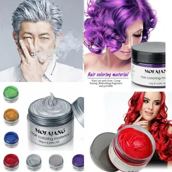 

Disposable Natural Hair Strong Gel Cream Hair Wax Styling Dye For Women Silver Pomade Grandma Hair Men Grey D1D4