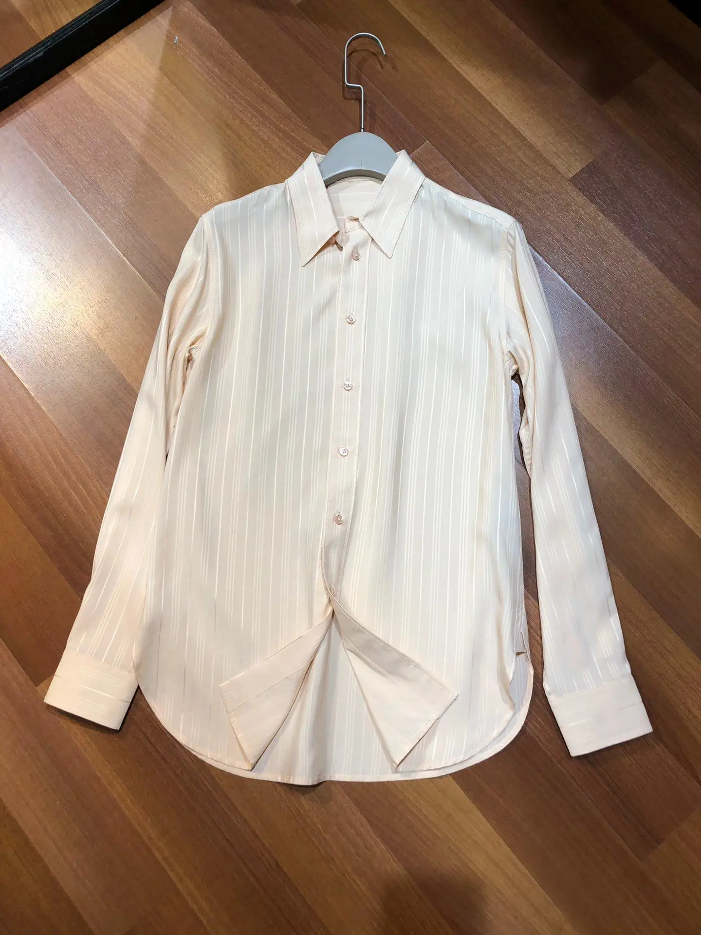 

2019 New Ladies Fashion Long Sleeve Sexy Casual Vertical Striped Shirt 0812