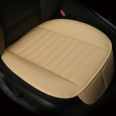 WLMWL Универсальная кожаная подушка для сиденья автомобиля для Volkswagen polo golf tiguan Passat jetta VW Phaeton touareg Phaeton CC все модели - Название цвета: Beige