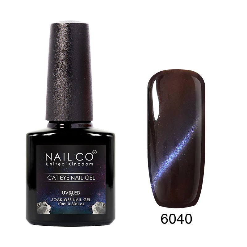 6040 NAILCO Гель-лак для ногтей кошачий глаз 10 мл Радужный цвет УФ светодиодный Гель-лак для ногтей впитывающий лак для ногтей Гель-лак - Цвет: 6040