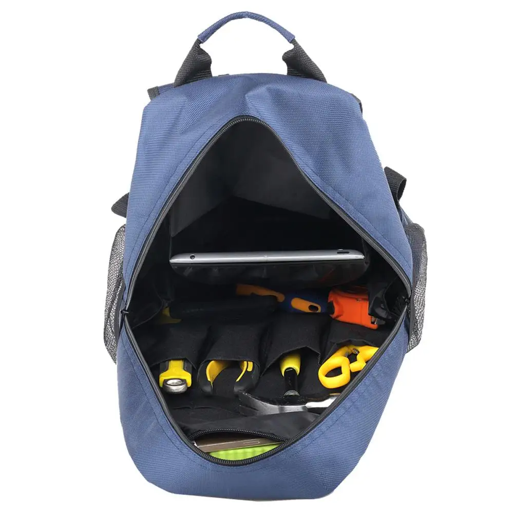 Multifunction Backpack Shoulder Toolkit Thickened Waterproof Wear resistant Oxford Cloth Electrician Repair Tool Bag Large