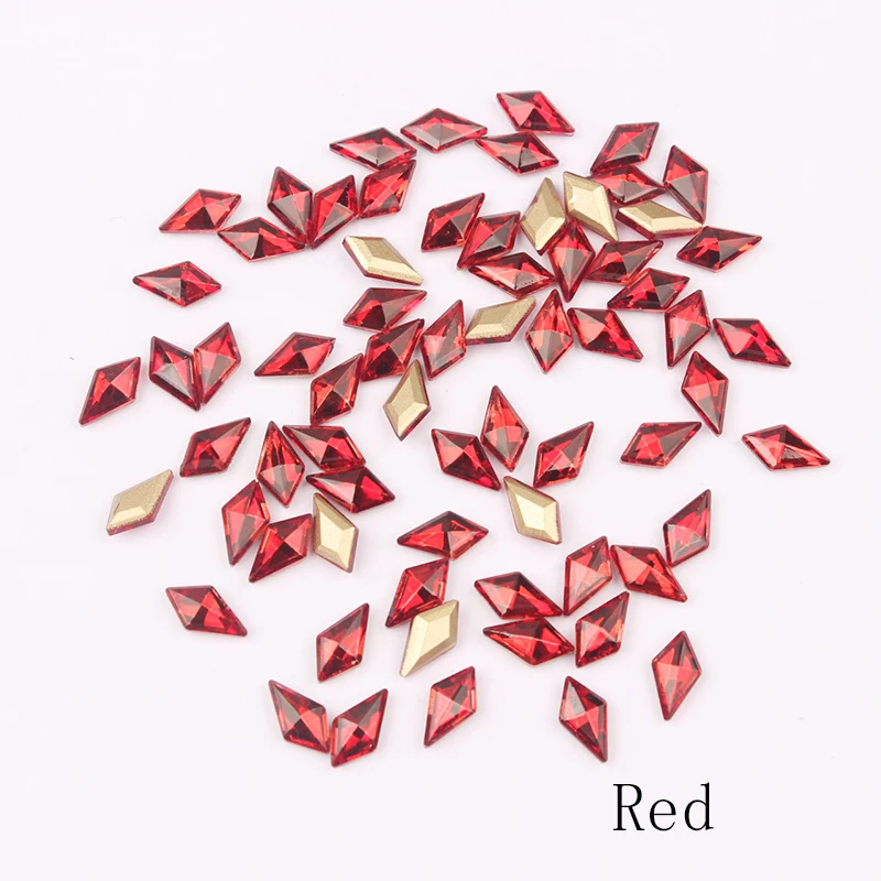 Новое поступление супер блестящие стрелка ногтей Стразы 5x9 мм 3D Искусственный драгоценный камень стекло сделай сам украшения для ногтей - Цвет: Red