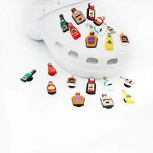 Bouteilles de breloques pour chaussures, de bière, de parfum, de Sauce, jolis accessoires de chaussures de style, décorations pour Croc Jibz, cadeaux de jardin 