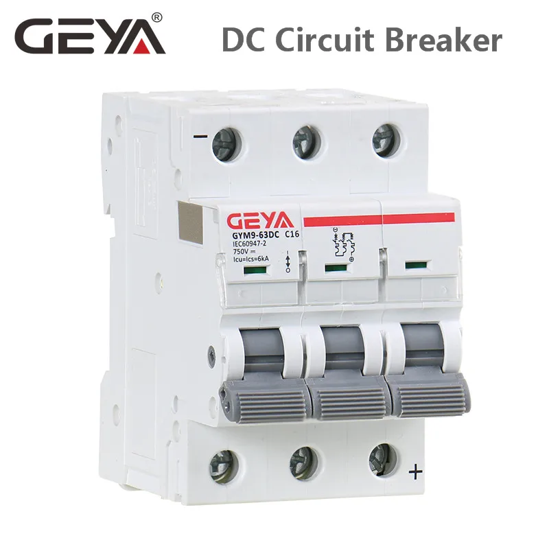 

GEYA MCB DC 6KA 3P 750V Mini Circuit Breaker DC 6A 10A 16A 20A 25A 32A 40A 50A 63A
