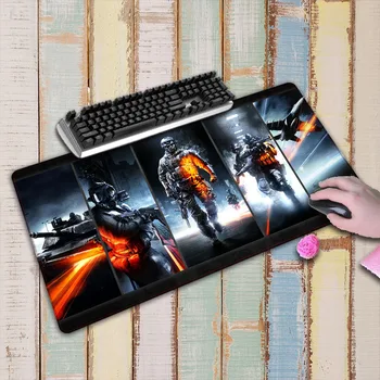 

Battlefield Large Gaming Mouse Pad Lockedge Mouse Mat For Laptop Computer Keyboard Pad Desk Pad For Dota LOL CSGO Mat