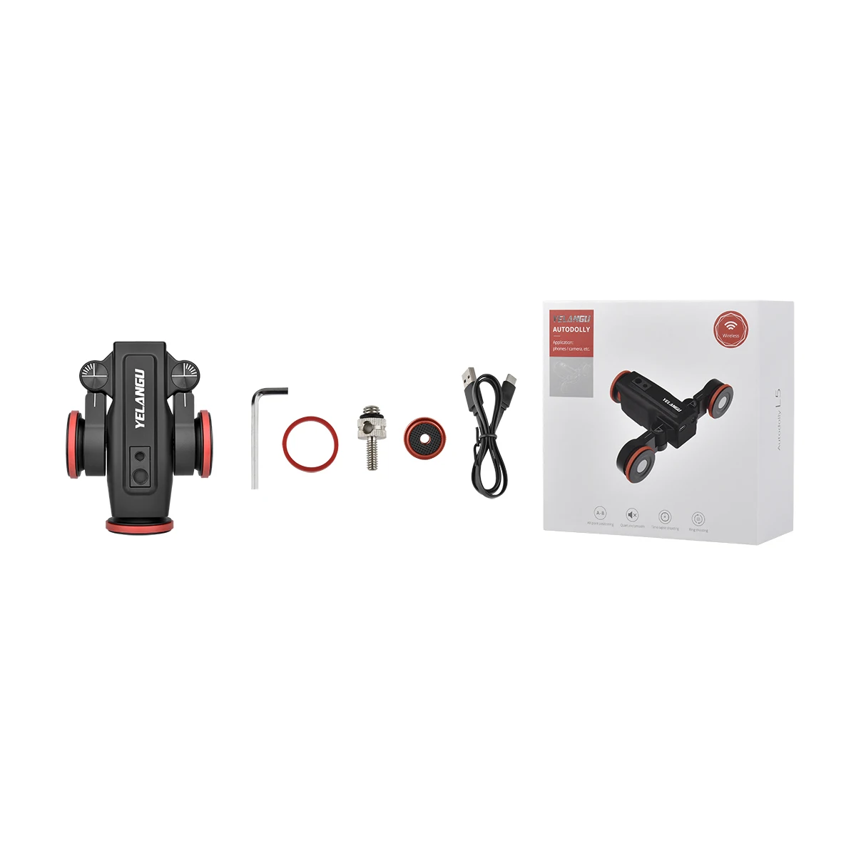 Yelangu L5 Motorized Dolly Slider APP Control Time-lapse Video Curve Shooting Stepless Speed Regulation For Phone iphone Camera
