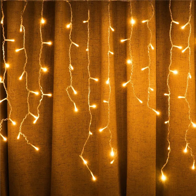 

4.6M 100Leds Waterproof Outdoor Christmas Light Led Curtain Icicle String Lights Decorative Garden Mall Eaves Fairy Holiday Lamp
