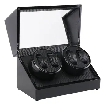 

4+0 Watch Winder Holder Automatic Mechanical Winding Box Motor Shaker Watch Display Table Carbon Fiber Watch Storage Case