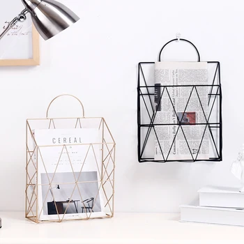 

Modern Magazine File Holder Organizer Box Hanging Wall Mounted Basket Holder Rack Desk Book Newspapers Mails Organizer Storage