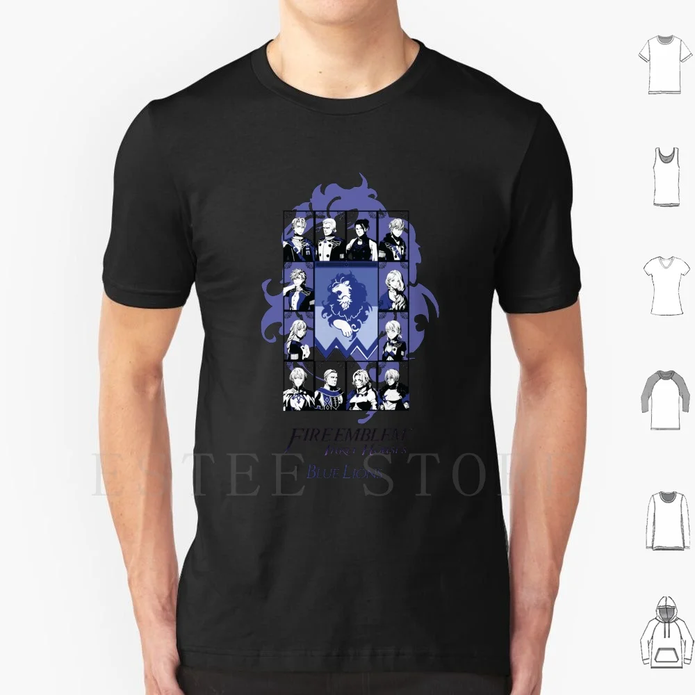 Emblema Del Fuoco Tre Case Blue Lions 2 T Shirt Uomo Cotone 6Xl Fire Emblem Fire Emblem Tre Case Muslimfe3H