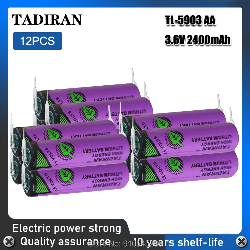 12 шт./лот Новый TADIRAN ER14500 AA 3 6 В 2400 мАч Тионилхлорид промышленный литиевый